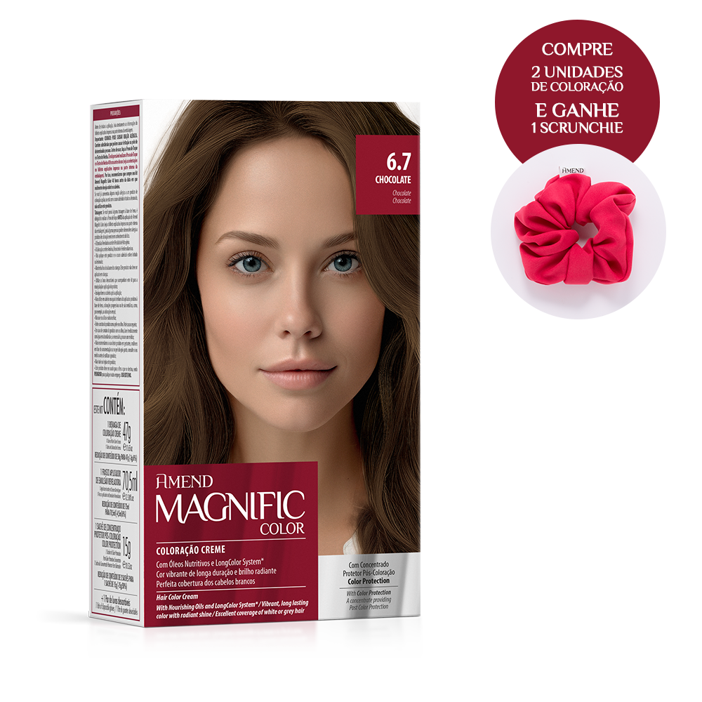 Kit Coloração Amend Magnific Color 6.7 Chocolate | 2 produtos